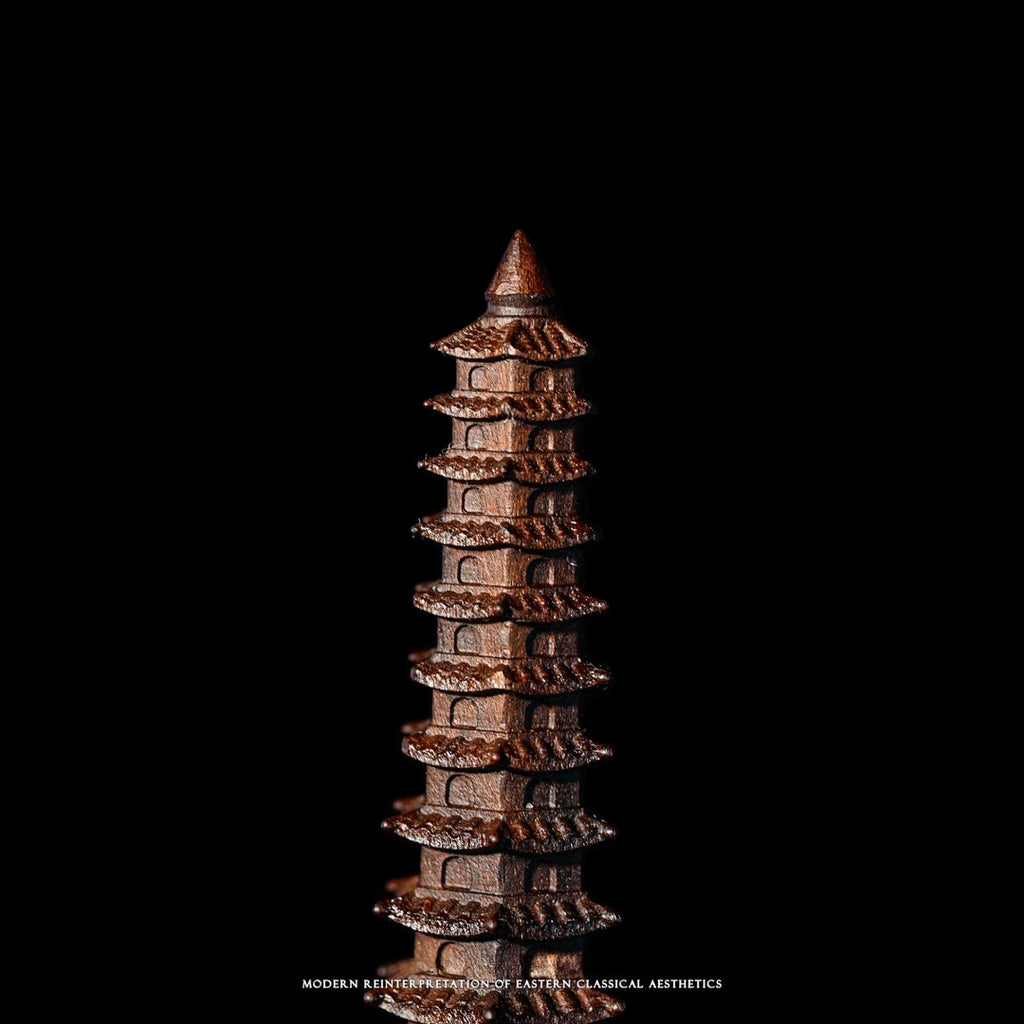 Three-dimensional wooden sculpture of a Wenchang Pagoda