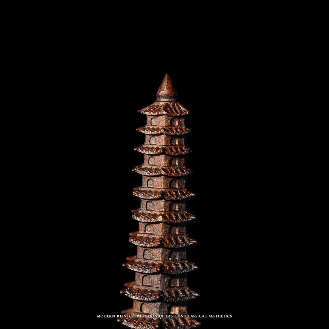 Three-dimensional wooden sculpture of a Wenchang Pagoda