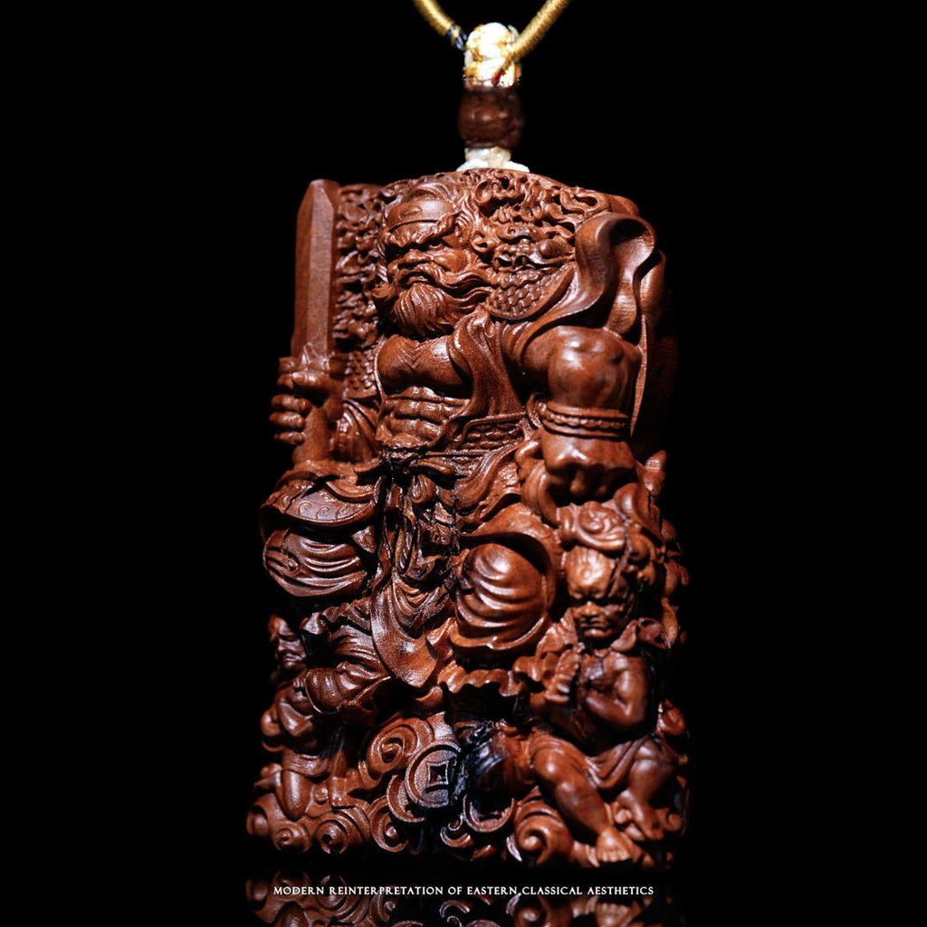 Three-dimensional wooden sculpture of Zhong Kui