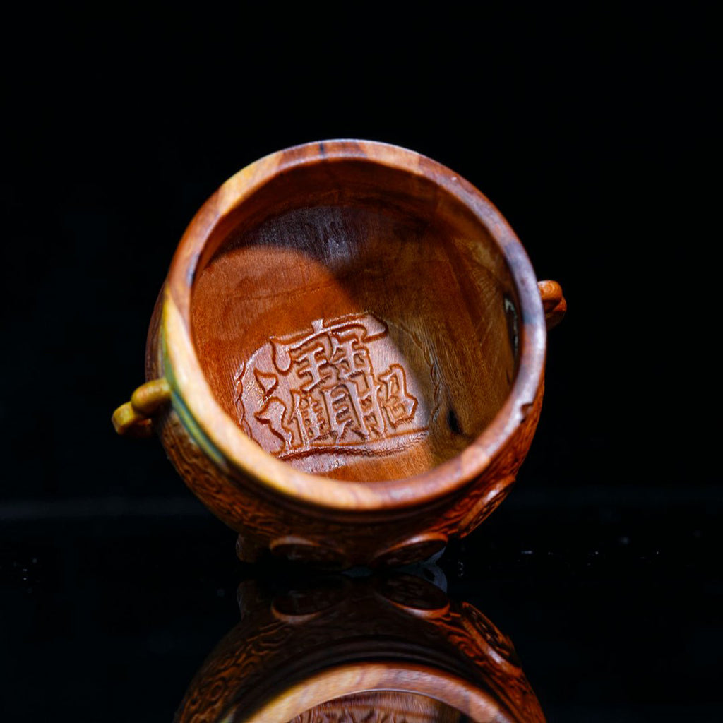 Thunderstruck Wood Carved Treasure Bowl