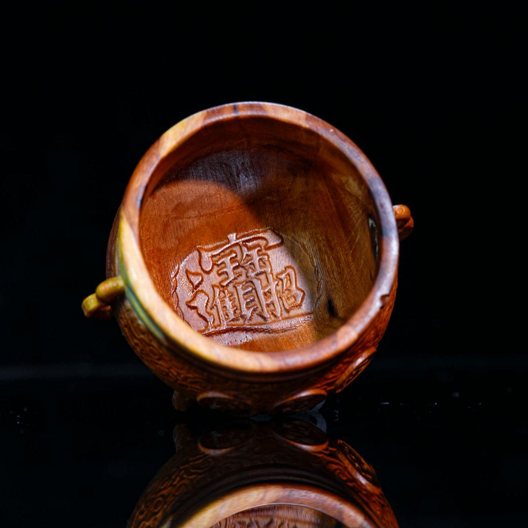 Thunderstruck Wood Carved Treasure Bowl