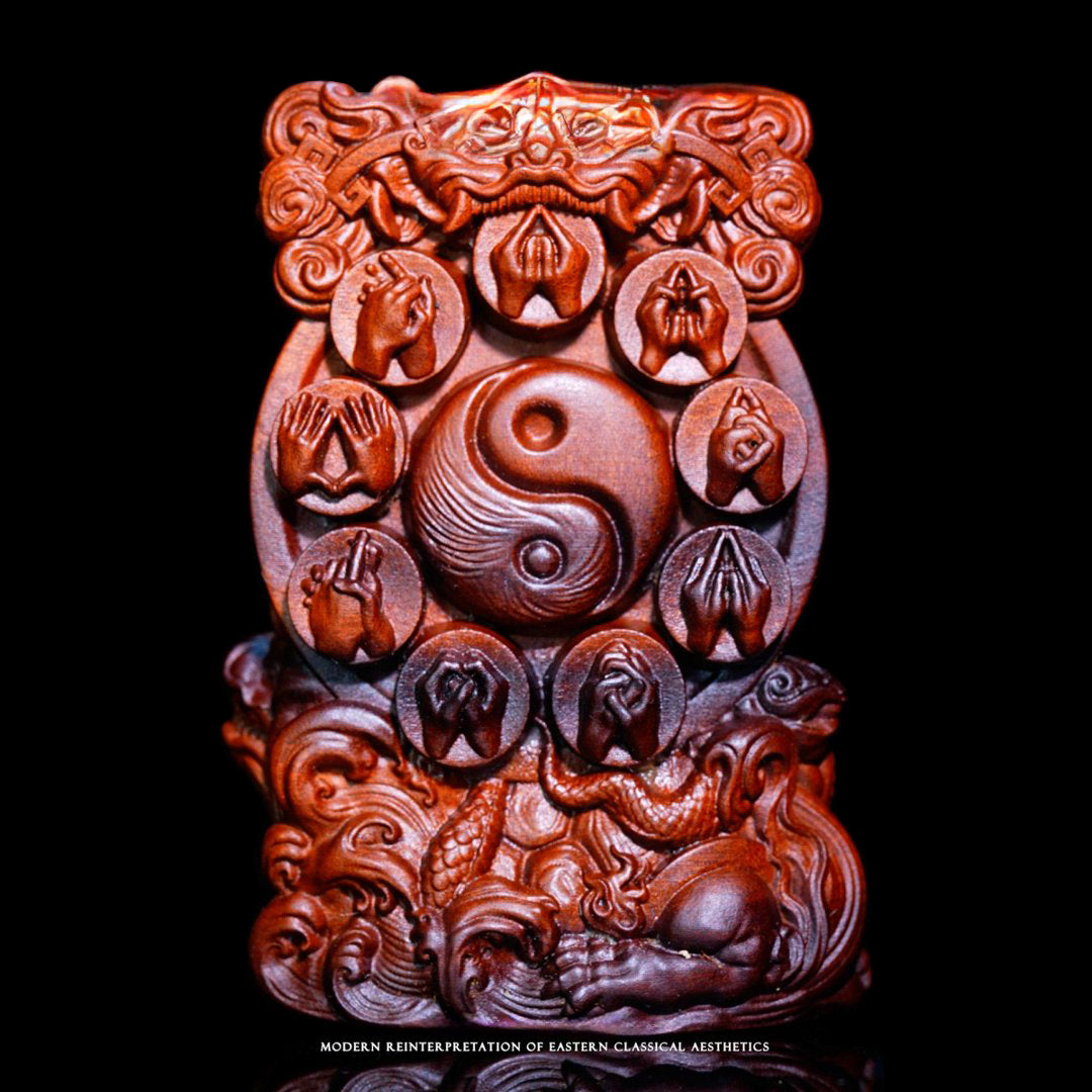 Three-dimensional wooden sculpture of Zhenwu