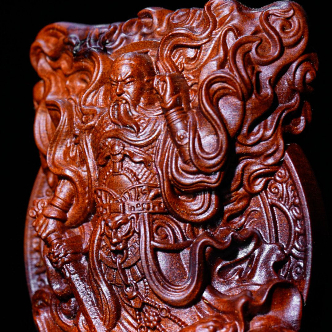 Three-dimensional wooden sculpture of Zhenwu