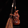 Hand-Carved Thunderstruck Wood Fulù Wàndài Pendant