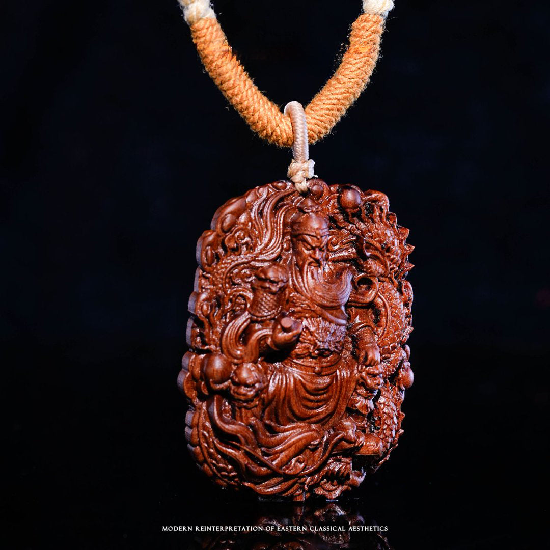 Small three-dimensional wooden sculpture of Guan Gong