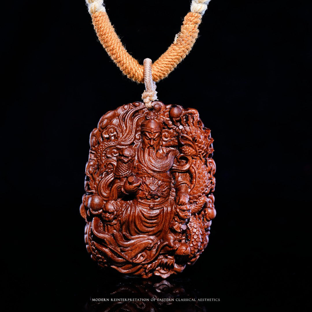 Small three-dimensional wooden sculpture of Guan Gong
