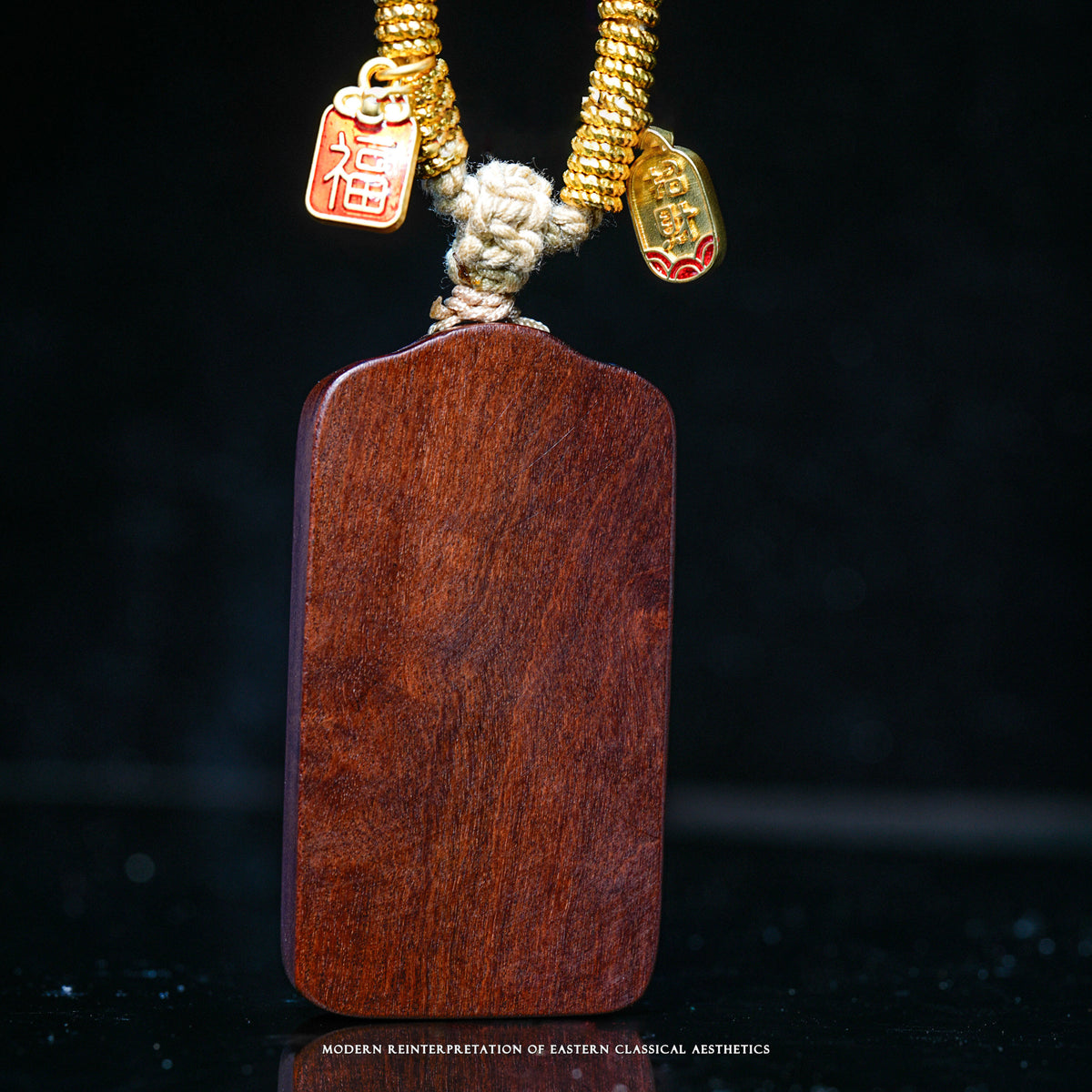 Lightning-struck wood Wushi plaque carving