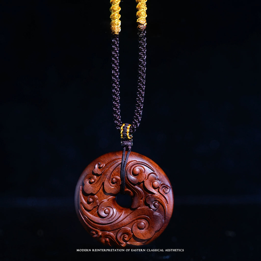 Three-dimensional wooden Peace Buckle carving