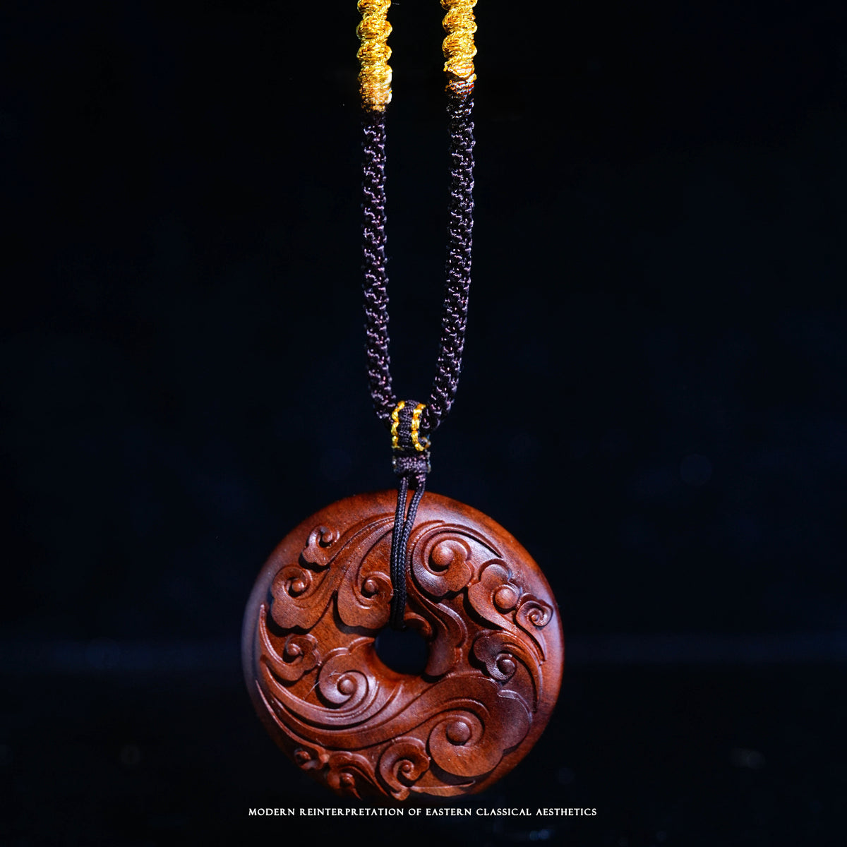 Three-dimensional wooden Peace Buckle carving