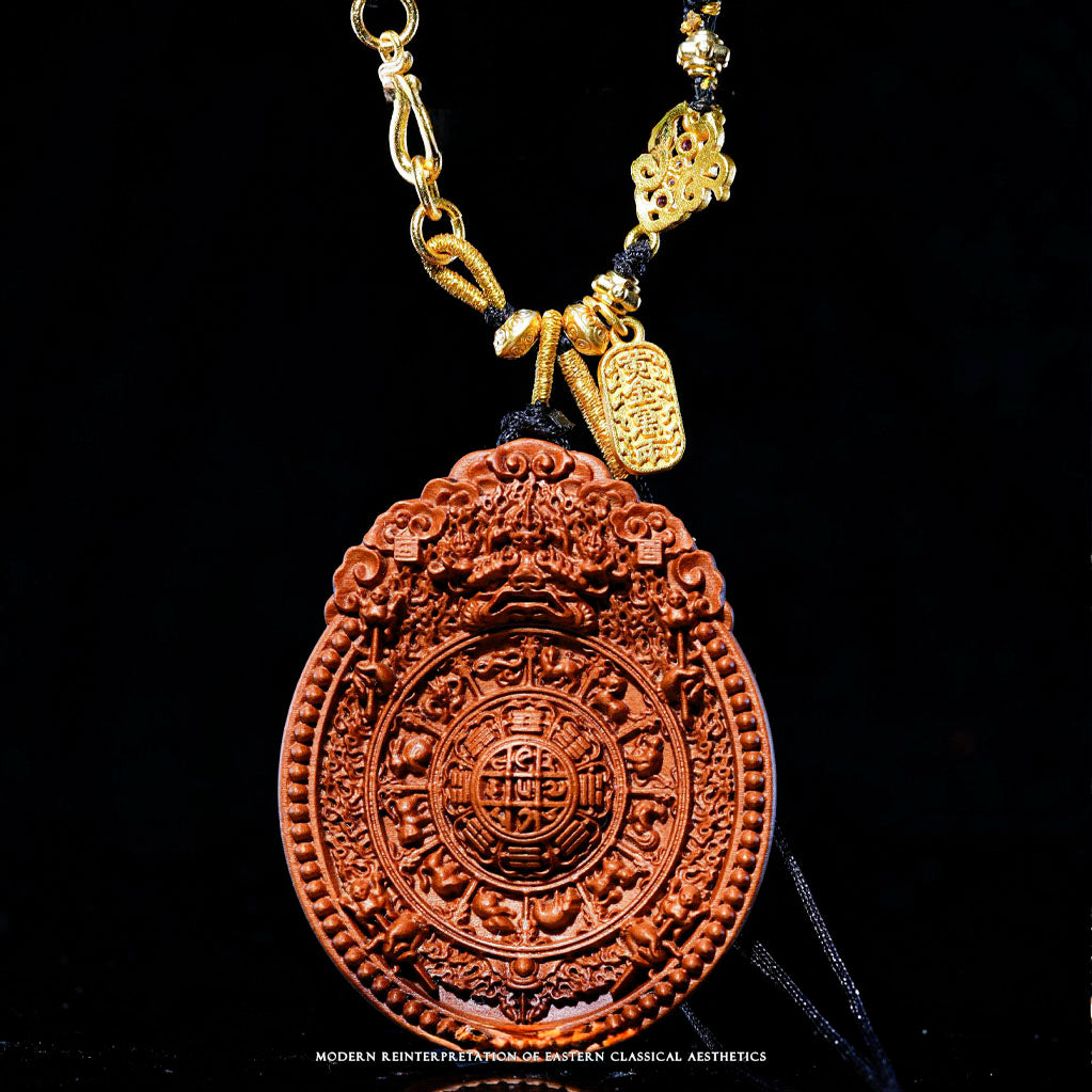 Lightning-struck wood Nine Palaces Bagua plaque
