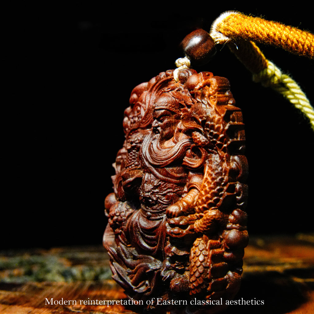 Small three-dimensional wooden sculpture of Guan Gong