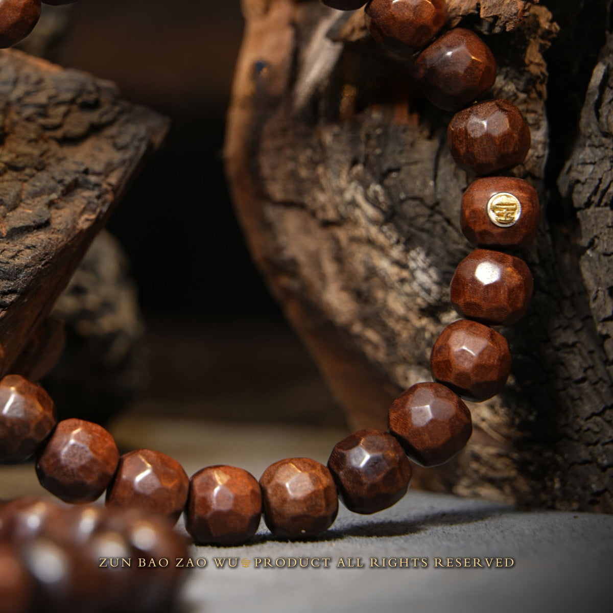 Thunderstruck Wood Carved Canxuan Wuxiang Bracelet