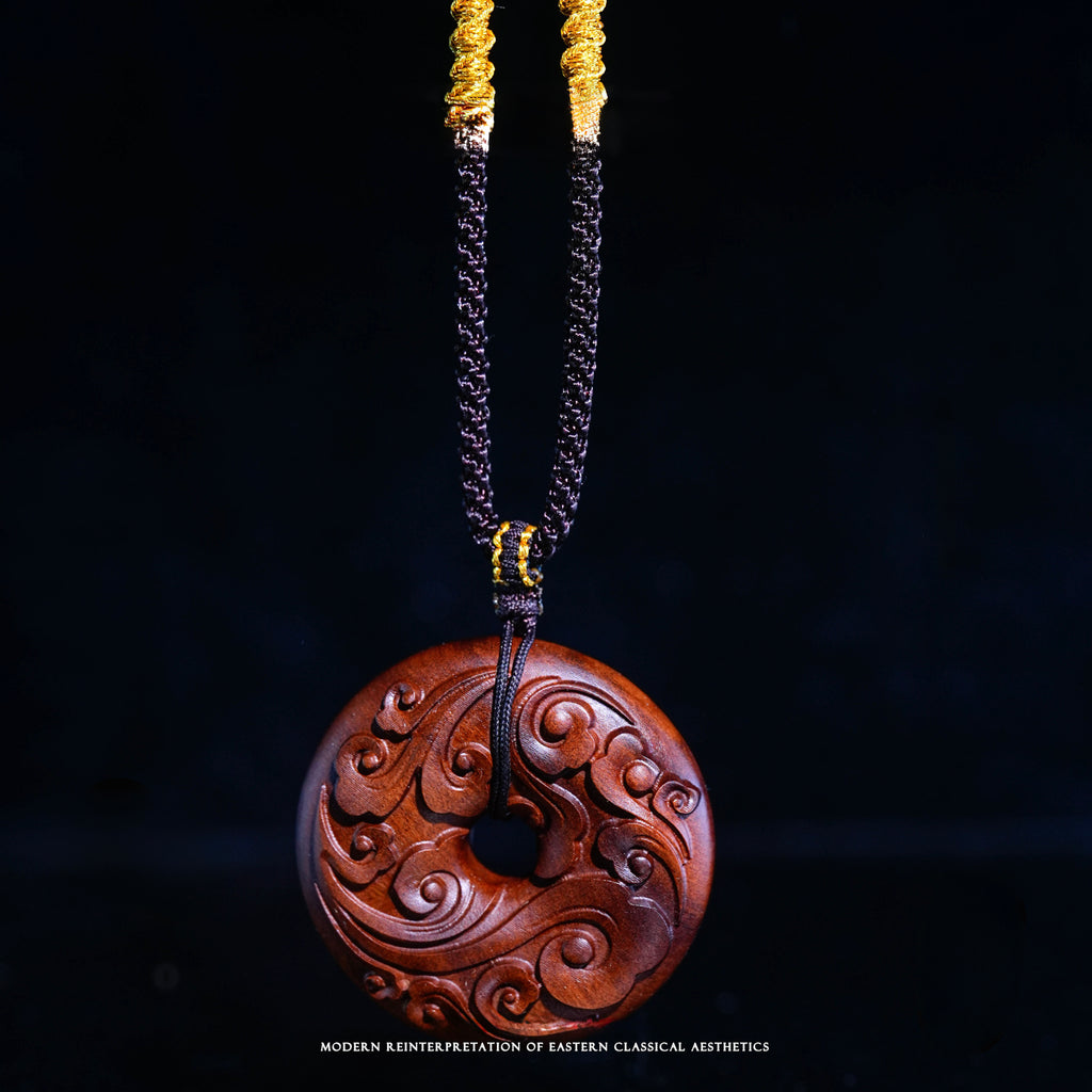 Three-dimensional wooden Peace Buckle carving