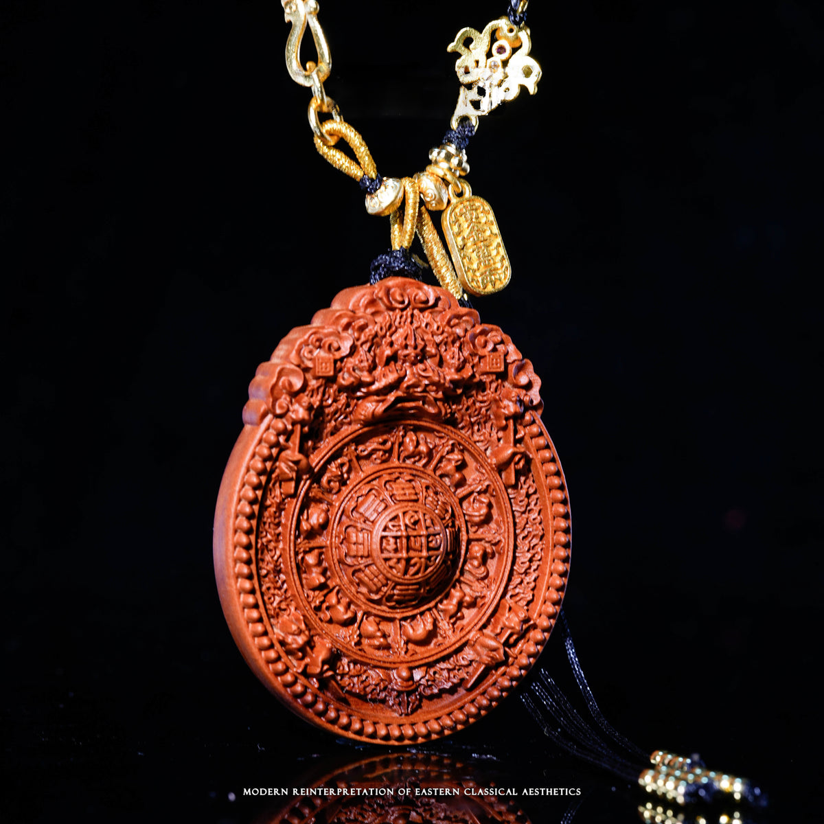 Lightning-struck wood Nine Palaces Bagua plaque
