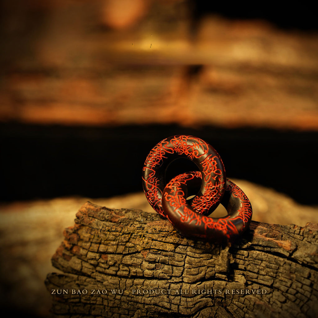 Hand-Carved Qiankun Ring – Thunderstruck Wood