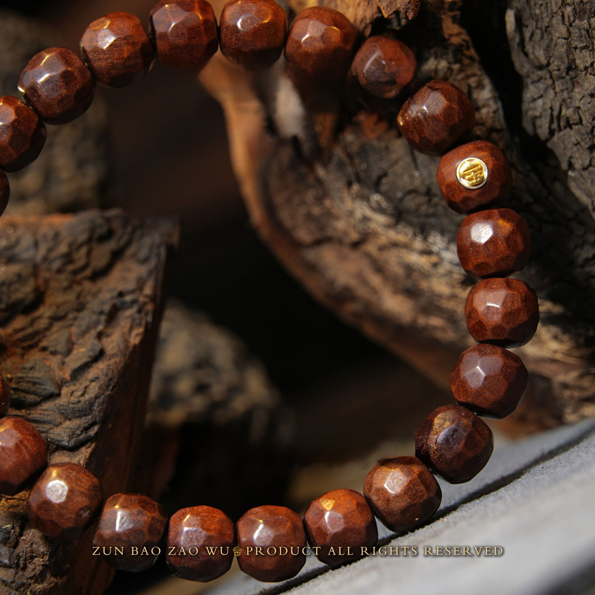 Thunderstruck Wood Carved Canxuan Wuxiang Bracelet