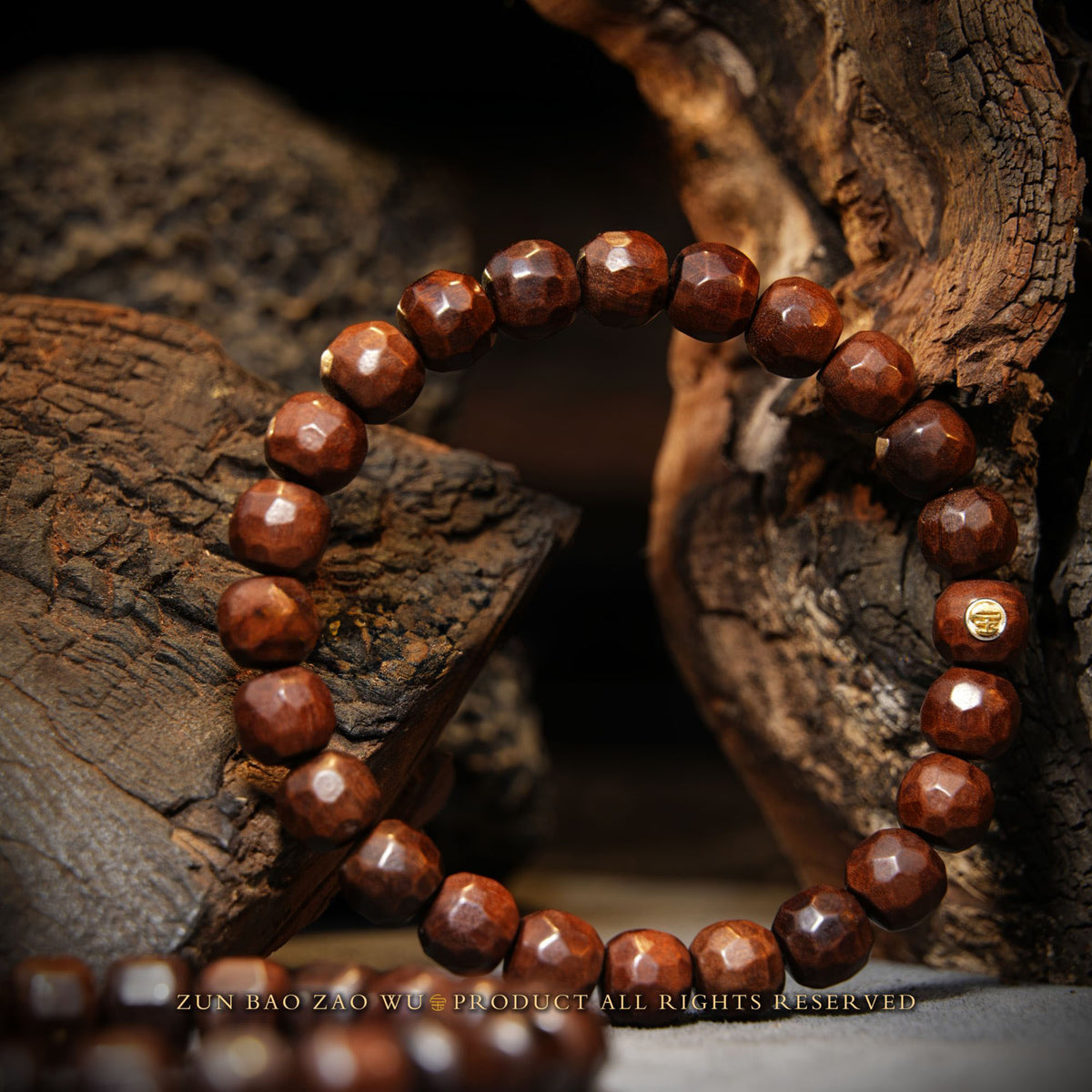 Thunderstruck Wood Carved Canxuan Wuxiang Bracelet