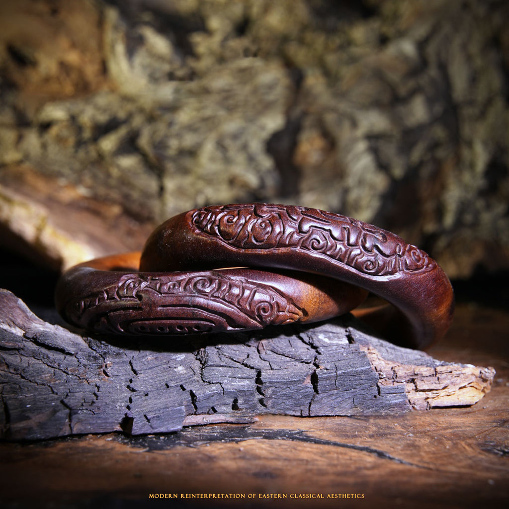 Hand-Carved Qiankun Ring – Thunderstruck Wood