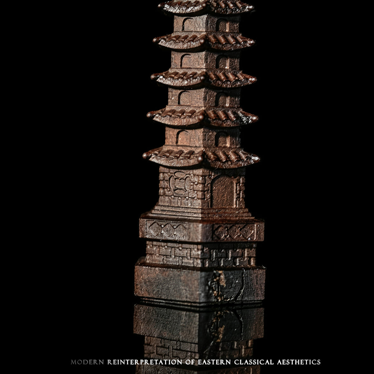 Three-dimensional wooden sculpture of a Wenchang Pagoda