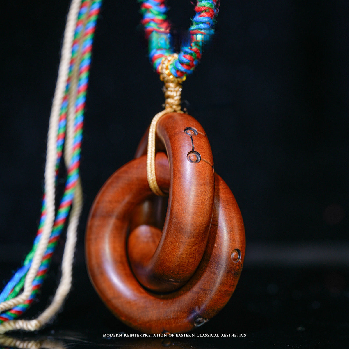 Thunderstruck Wood Carved Qiankun Ring