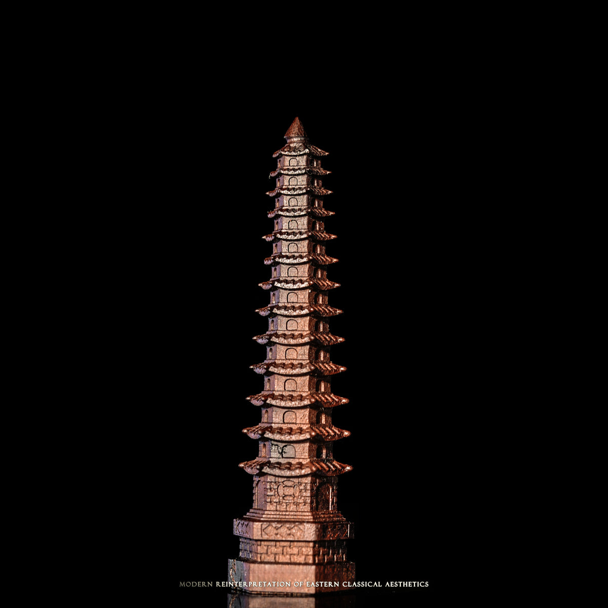 Three-dimensional wooden sculpture of a Wenchang Pagoda
